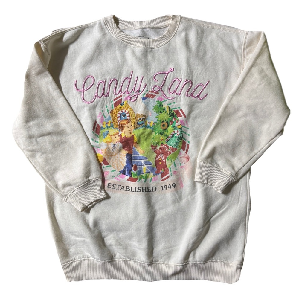 Vintage Style Candy Land Cream Sweater